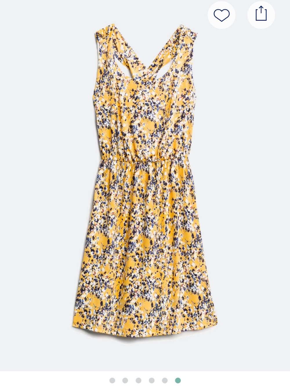 Kaileigh Yellow Floral Midi Dress with Blue & White Textured Floral Prints